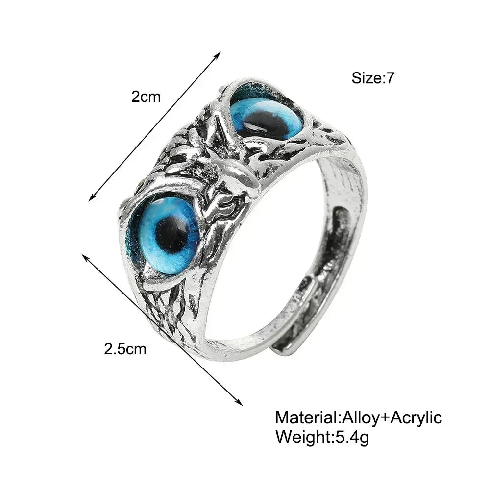 Fashion Charm Vintage Owl Ring for Men Women Cute Animals Owl Youth Gothic Rings Jewelry Accessories Gifts Femstylo