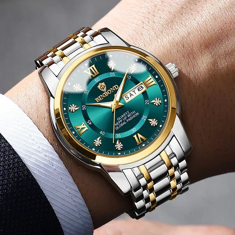 Casual Business Movement Fashion Quartz Wristwatches Gold Diamond Clock Men Luxury Watch Automatic Watches Mens Gifts Relojes Vera Lux