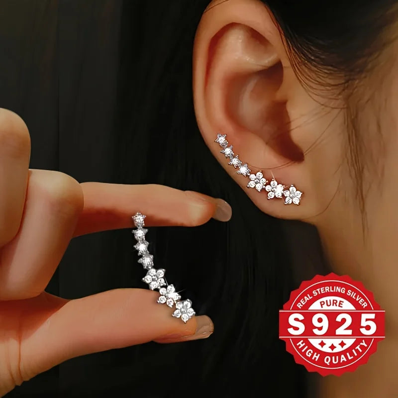 S925 silver splicing row flash cute, exquisite and elegant Valentine's Day wearable, hypoallergenic Vera Lux