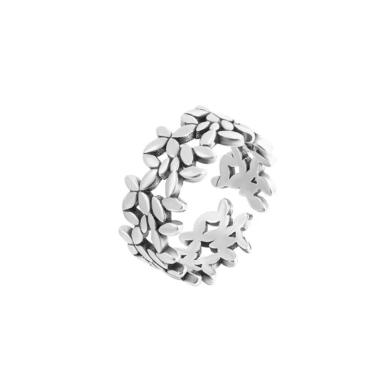 925 Sterling Silver Ring Small Leaf Plant Rings For Women Engagement Wedding Luxury Jewelry Cheap Things With Vera Lux