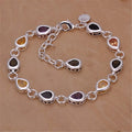 Wholesale 925 Sterling Silver Noble Charm Bracelets Zircon Chain Crystal Jewelry Fashion for Women Wedding Lady Cute Vera Lux