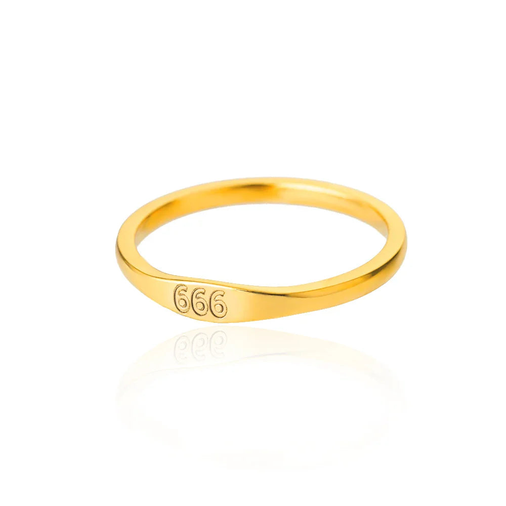 111 222 333 444 555 666 777 999 Angel Number Rings For Women Stainless Steel Ring Vintage Aesthetic Retro Jewelry anillos 2025 Vera Lux