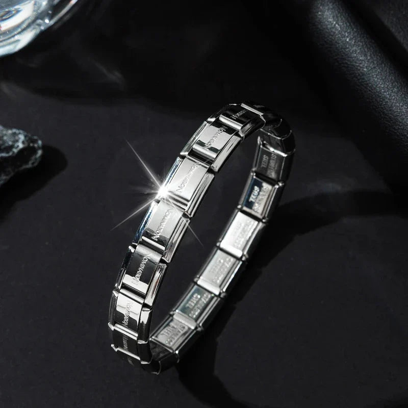 New Trend Stainless Steel Bracelet European And American Elastic Titanium Steel Bracelet Fashion Simple Design Vera Lux