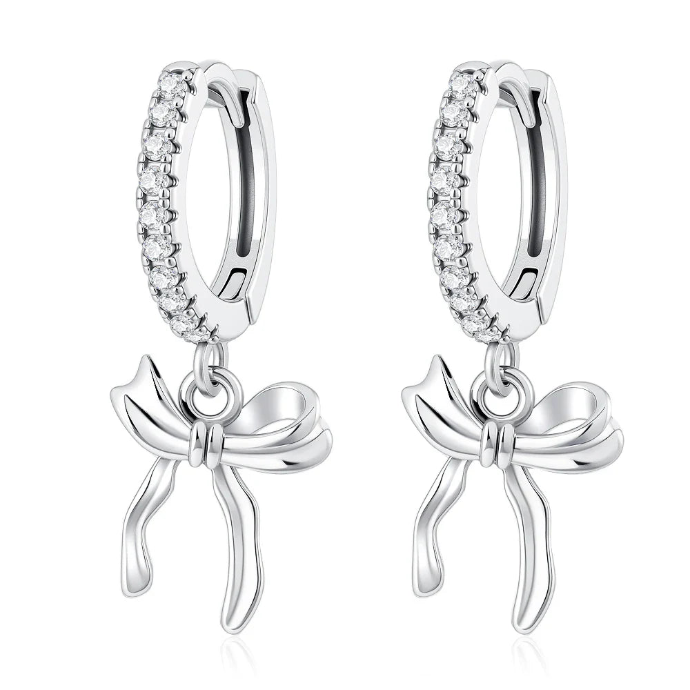 2026 New 925 Silver Elephant Cherry Blossom Butterfly Heart Earrings, a delicate choice for women's fashion jewelry Vera Lux