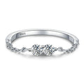 NeeTim 3mm Moissanite Wedding Ring 925 Sterling Silver Eternity Band Lab Diamond Bride Party Rings For Women Designer Jewelry Vera Lux