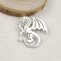Creative punk style hollow wing dragon stainless steel gold-plated 18K brooch, black suit accessories, wedding matching set Vera Lux