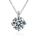 NeeTim 1CT 2CT Real Moissanite Pendant Necklace For Women Top Quality 925 Sterling Silver Wedding Party Bridal Luxury Jewelry Vera Lux