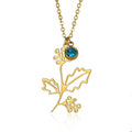 Rose Flower Necklace For Women Gold Color Tulip Flower Pendant Stainless Steel Chain Necklace Wedding Jewelry Birthday Gift Vera Lux