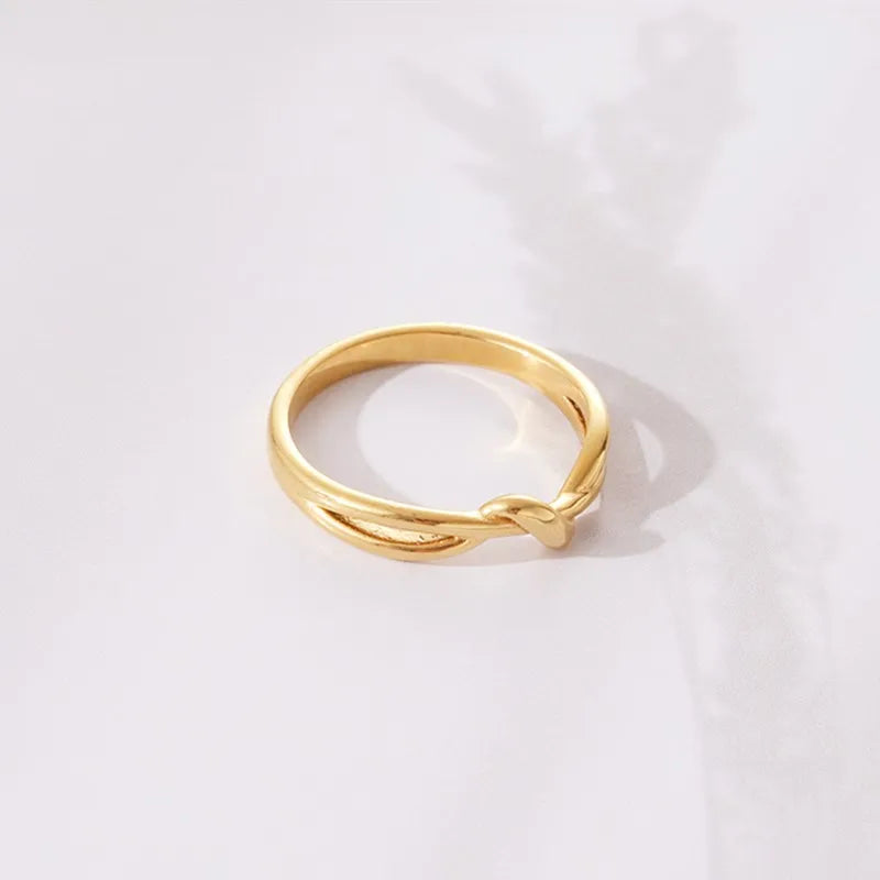 Stainless Steel Knot Ring Wedding Band for Women Girl Size 5-10 Vera Lux