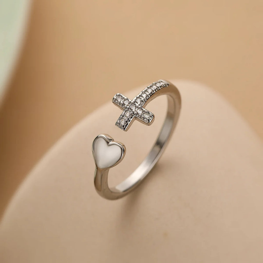 NEWBUY 2026 New Fashion Clear Shiny CZ Zircon Cross Evil Eye Rings For Women Girl Finger Accessories Party Jewelry Gift Vera Lux