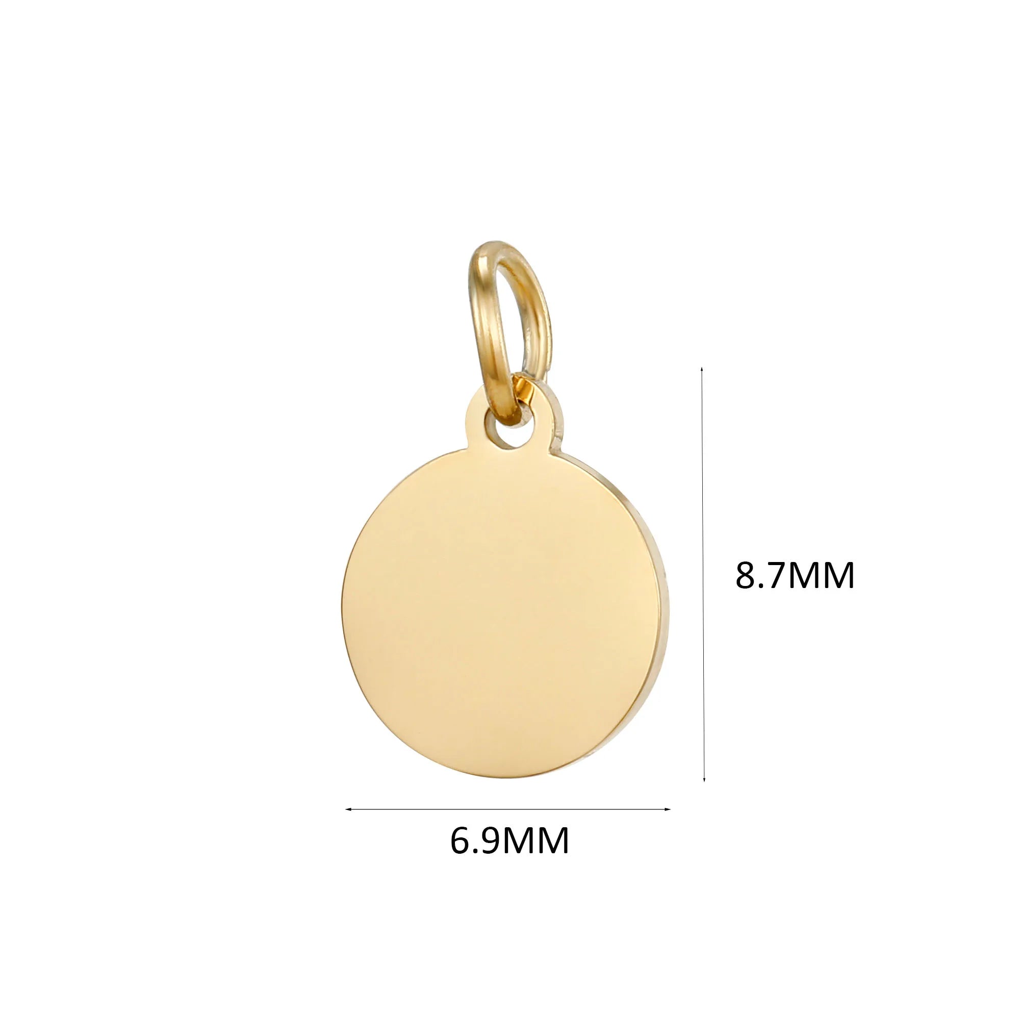 10PCS Custom Logo Tags Stainless Steel Charms for Necklace Bracelets 6 sizes to choose Vera Lux