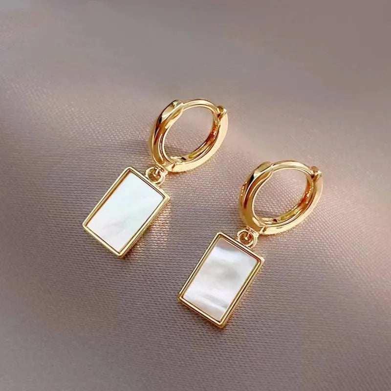2024 Korean New Simple Temperament Circle Pearl Earrings Fashion Small Versatile Earrings Women's Jewelry Vera Lux