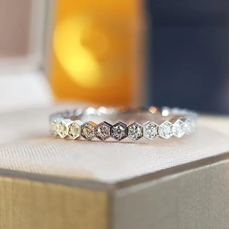 925 Sterling Silver Vintage Geometric Shape Zircon Rings For Women Gift Match Daily Party High Quality Fine Jewelry Accessories Vera Lux