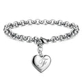 925 Sterling silver Fine 26 Letter women men chain Bracelet Charm Heart Cute wedding Personality Jewelry lady gift party 20cm Vera Lux