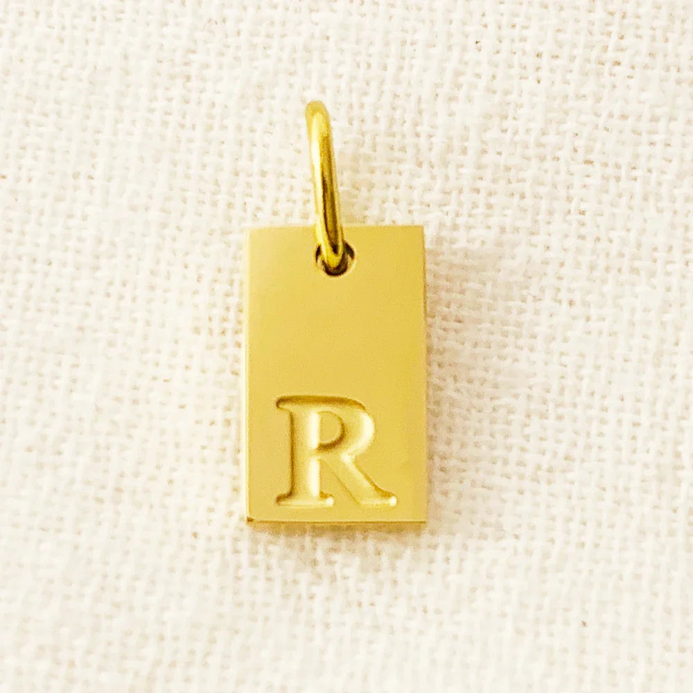 10PCS Alphabet Charm Pendant for Necklaces Stainless Steel Jewelry DIY Engraved Lettering Accessories Women's Fashion Jewelry Vera Lux