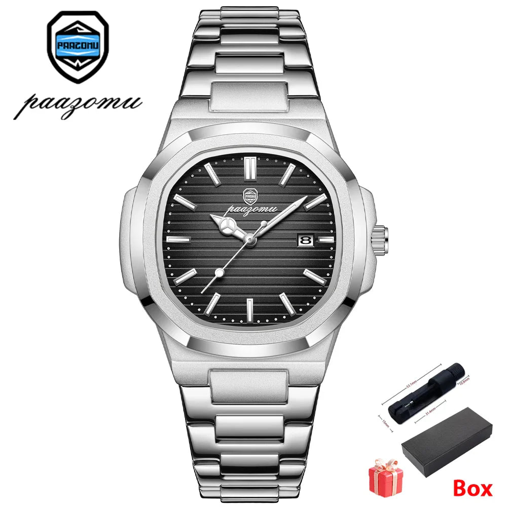 2026 New For Men Fashion Brand Male Watch Waterproof Luminous Stainless Steel Watches  Date Week Casual Quartz Men's Clock Reloj Vera Lux