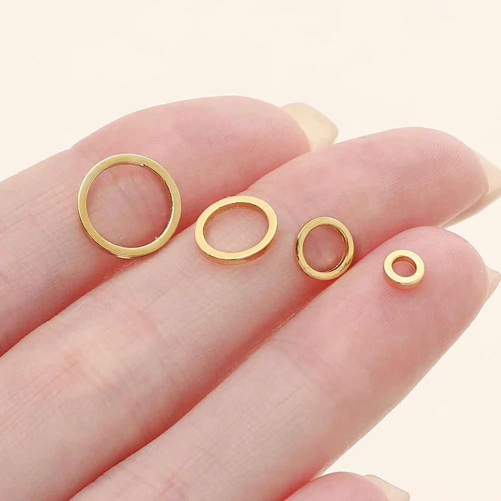 10/20Pcs/Pack 14K/18K Gold Color Plated Brass Close Jump Rings Split Rings Connector for Jewelry Necklace Making Accessories Vera Lux