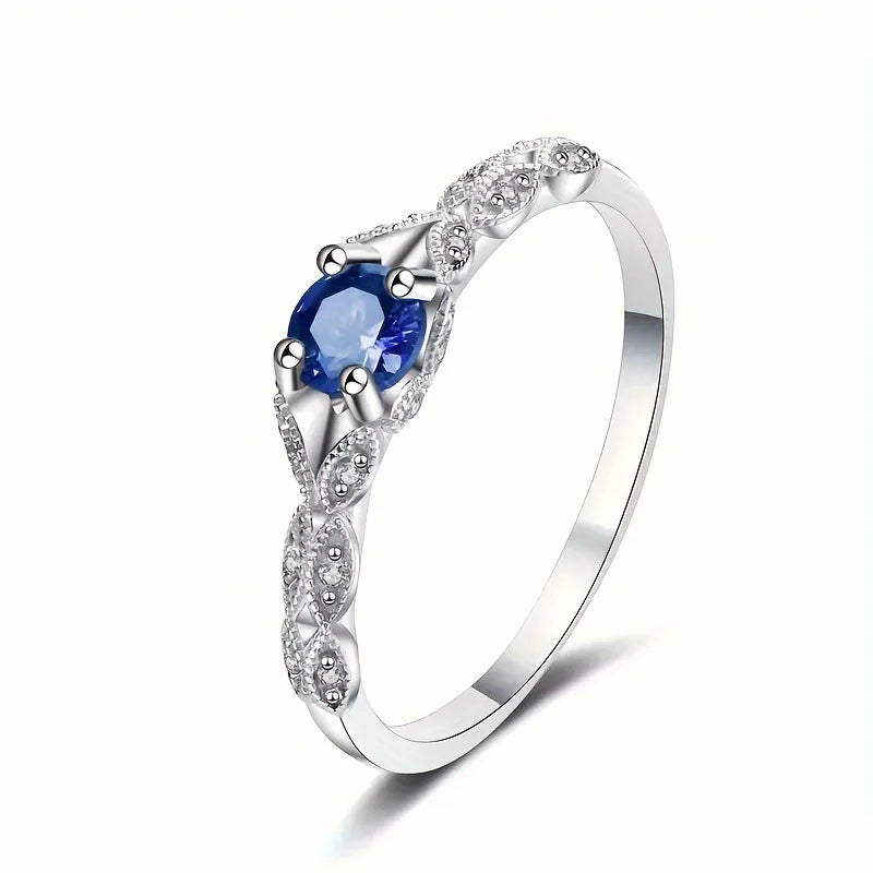 925 Sterling Silver Light Luxury Style Amethyst Zirconia Women's Ring in Europe and America Simple Fashion Gem Temperament Ring Vera Lux