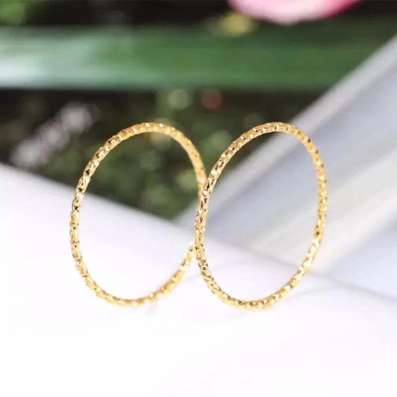 1mm Thin Stackable Ring Stainless Steel Faceted Ring for Women Girl Size 4-10 Vera Lux