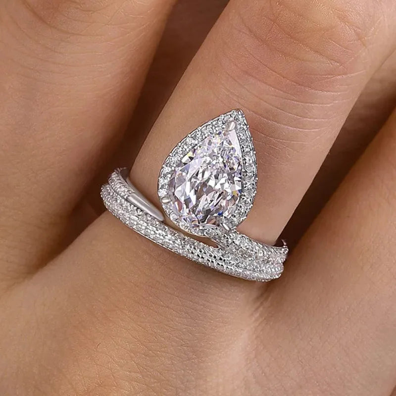 925 Sterling Silver Corona Design Women Ring Trendy Accessories for Engagement Anniversary Elegant Jewelry Inlaid Shining CZ Vera Lux