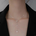 Christmas Gift 925 Sterling Silver Cute Shiny Star Choker Drop Charm Necklaces Charming Woman Wedding Party Birthday Jewelry Vera Lux