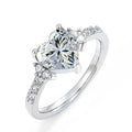 925 Sterling Silve Sparkling Zircon White Purple Elegant Love Heart Rings for Women Party Engagement High Quality Fine Jewelry Vera Lux