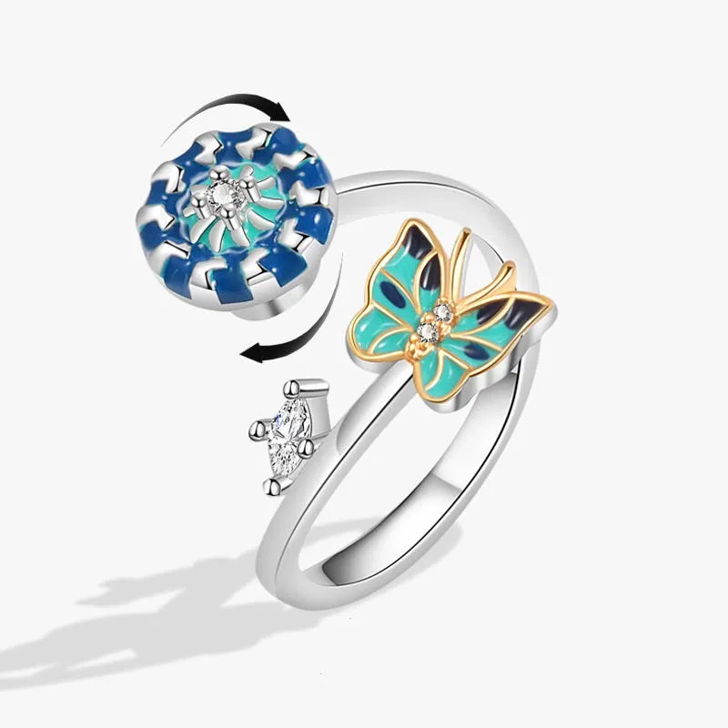 2025 New Rotating Anxiety Knuckle Ring For Women Adjustable And Stackable Open Couple Rings Party Jewelry Gifts Anillo Vera Lux