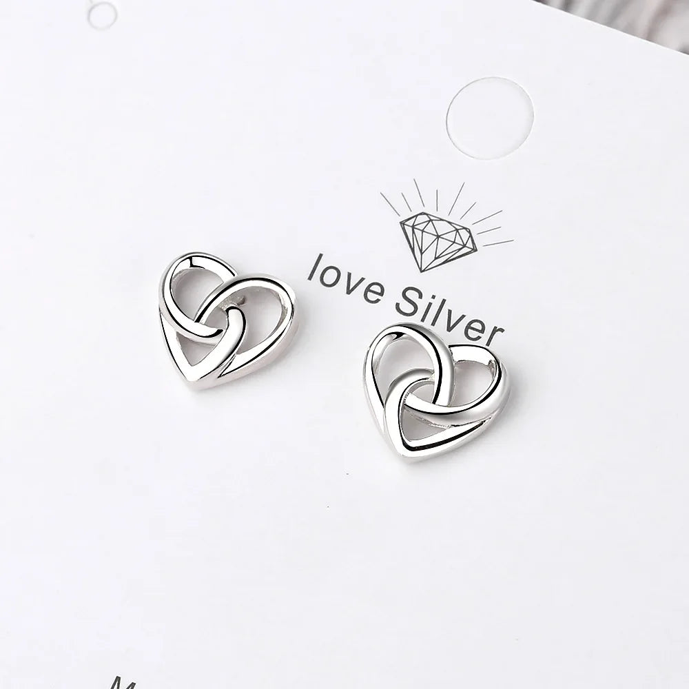 925 Sterling Silver Love Heart Stud Earrings For Women Engagement Elegant Luxury Jewelry 2024 Trend Best Selling Jewellery Vera Lux