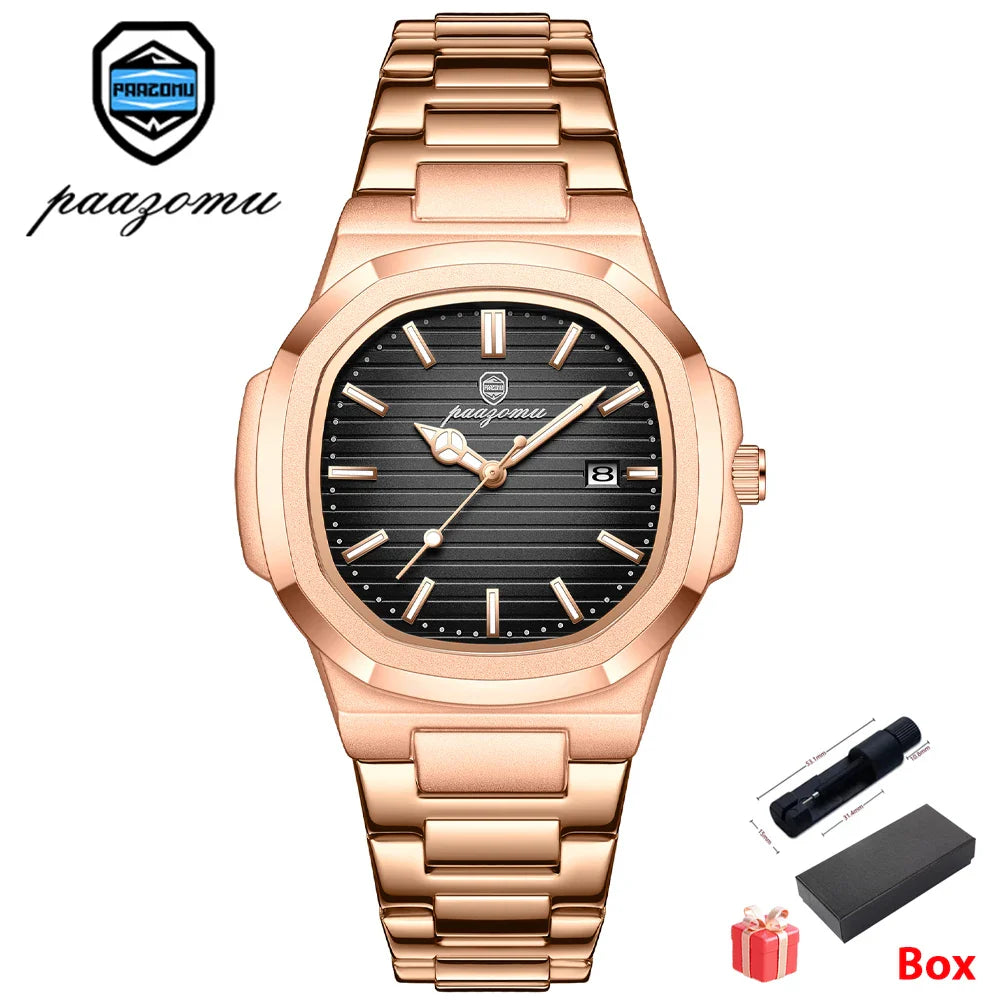 2026 New For Men Fashion Brand Male Watch Waterproof Luminous Stainless Steel Watches  Date Week Casual Quartz Men's Clock Reloj Vera Lux