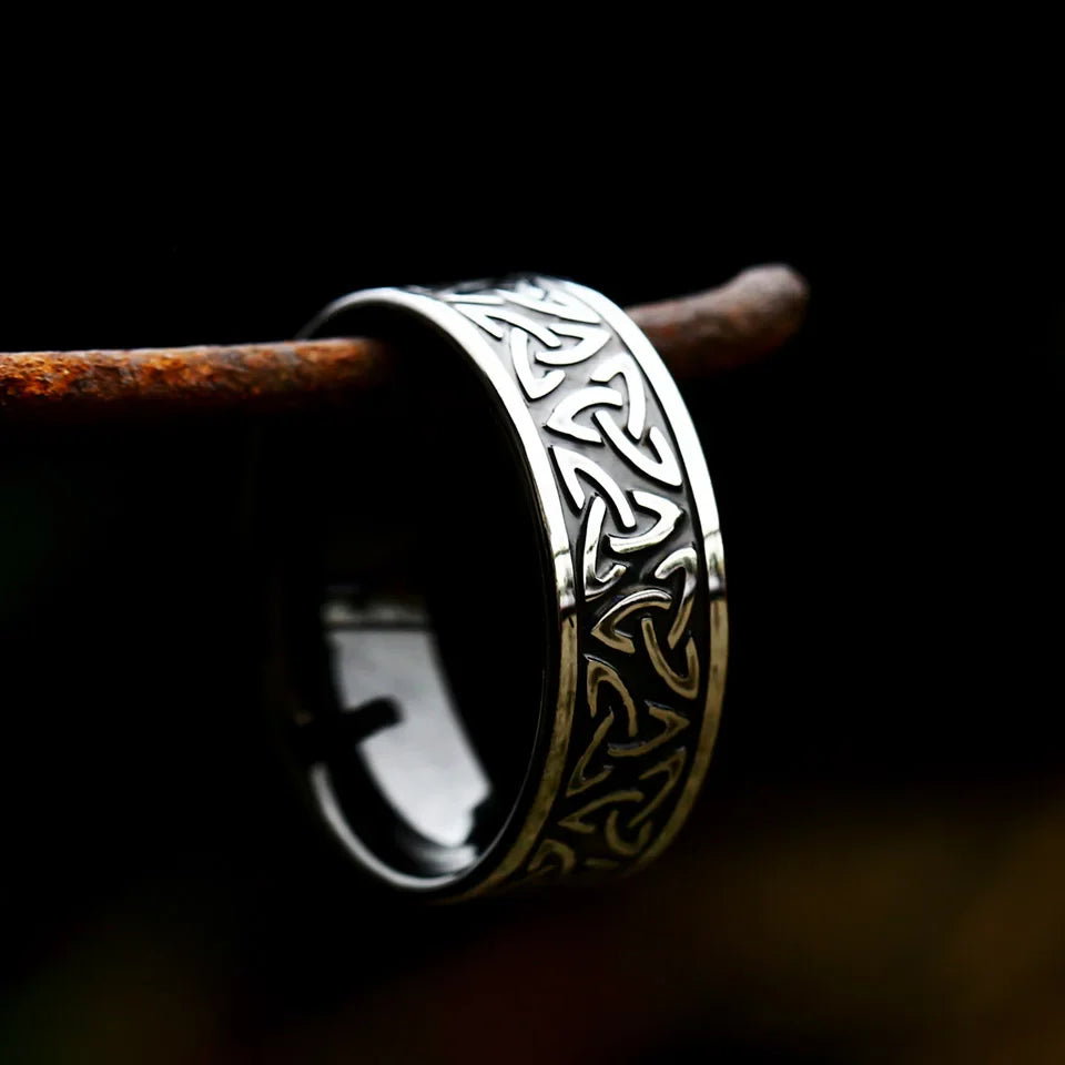 Fashion Vintage Vikings Valknut Ring For Men Women Stainless Steel Simple Rings Party Personalized Jewelry Gifts Dropshipping Vera Lux