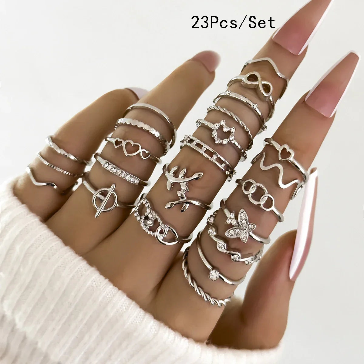 30Pcs Bohemian Geometric Knuckle Rings Set For Women Gold Silver Color Finger Ring Girls Fashion Party Jewelry Accessories Vera Lux