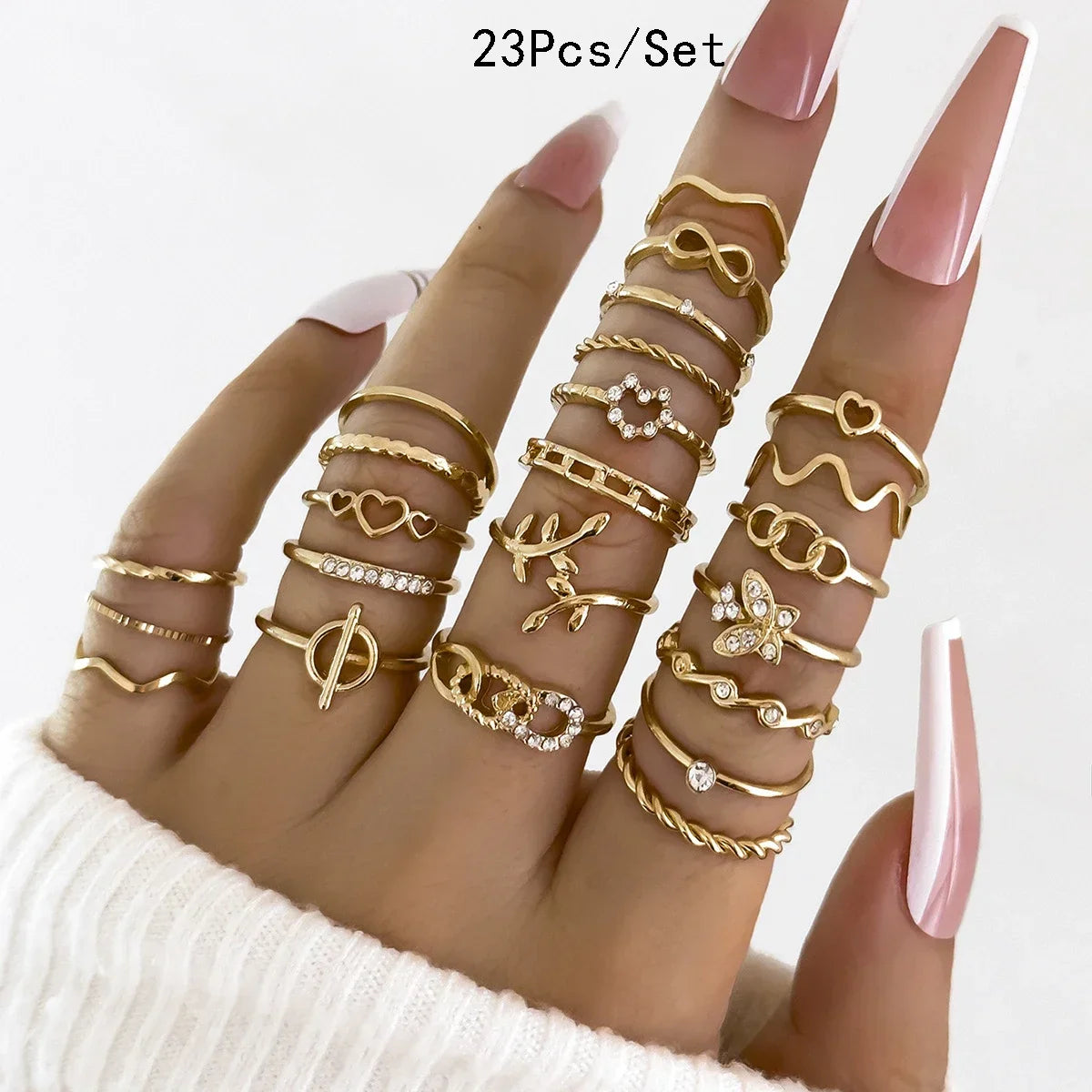 30Pcs Bohemian Geometric Knuckle Rings Set For Women Gold Silver Color Finger Ring Girls Fashion Party Jewelry Accessories Vera Lux