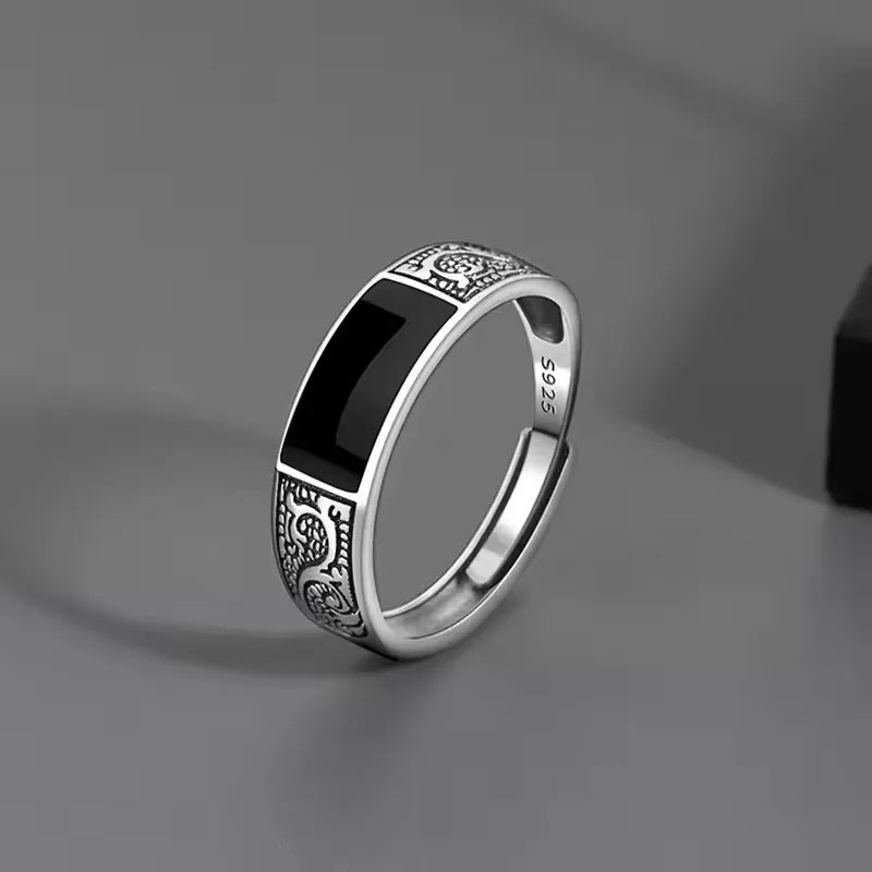 925 Sterling Silver Chain Knot Ring For Women Wrap Wide Band Rock Geometry Punk Jewelry Gift Wholesale Dropshipping Vera Lux