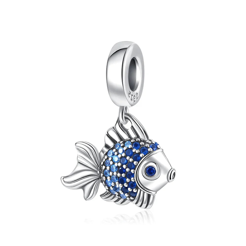 2026 925 Silver Flower, Butterfly, Highland Cow, Motorcycle Pendant Fit European Original Bracelet DIY Jewelry Exquisite Jewelry Vera Lux