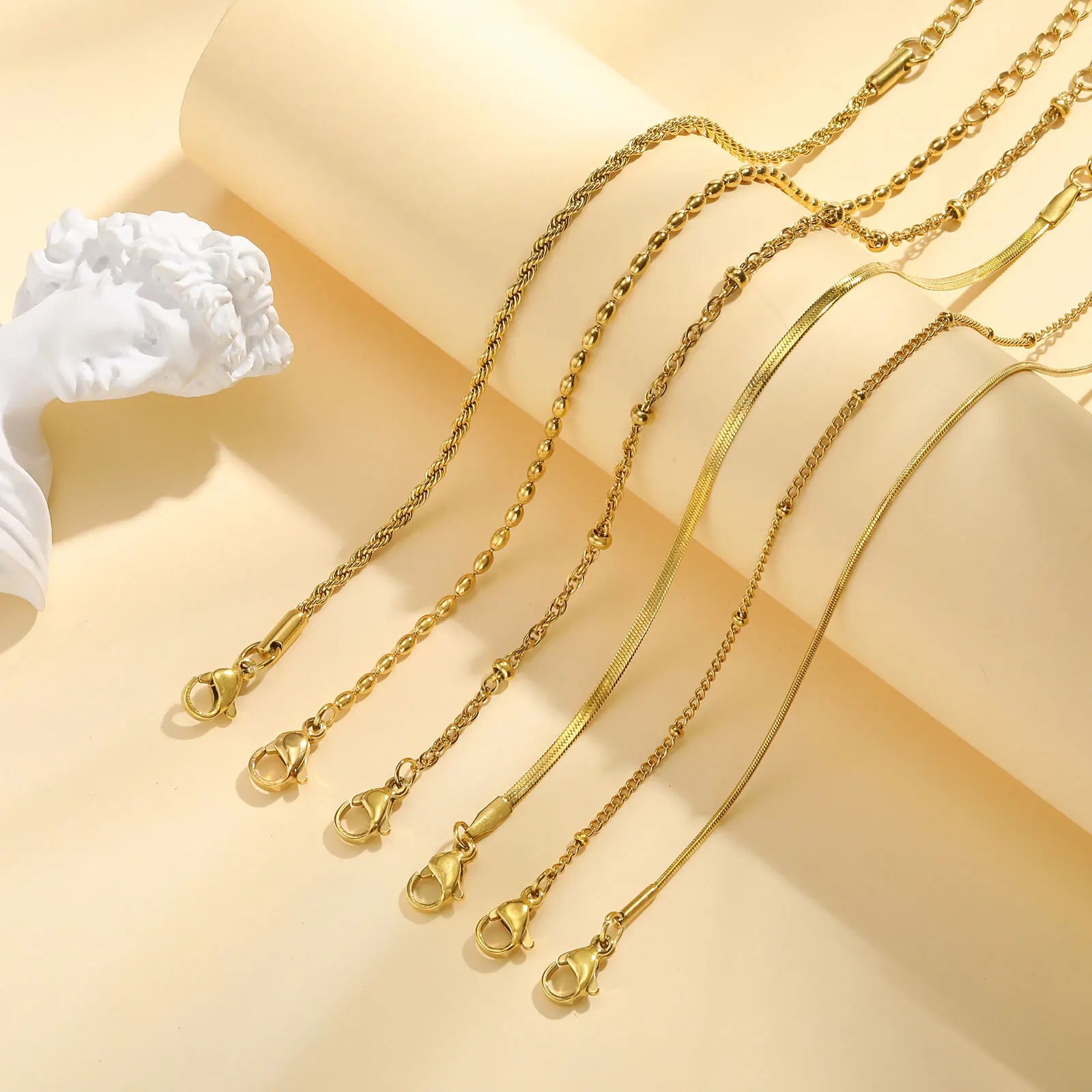 Thin Link Women Bracelet, Stainless Steel 18K Gold Plated Wrist Chain Waterproof Resistant Jewelry Vera Lux