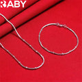 Fine Top brands 925 Sterling Silver bracelets neckalce Jewelry sets beads Snake bone chain for women man Wedding Party Gifts Vera Lux