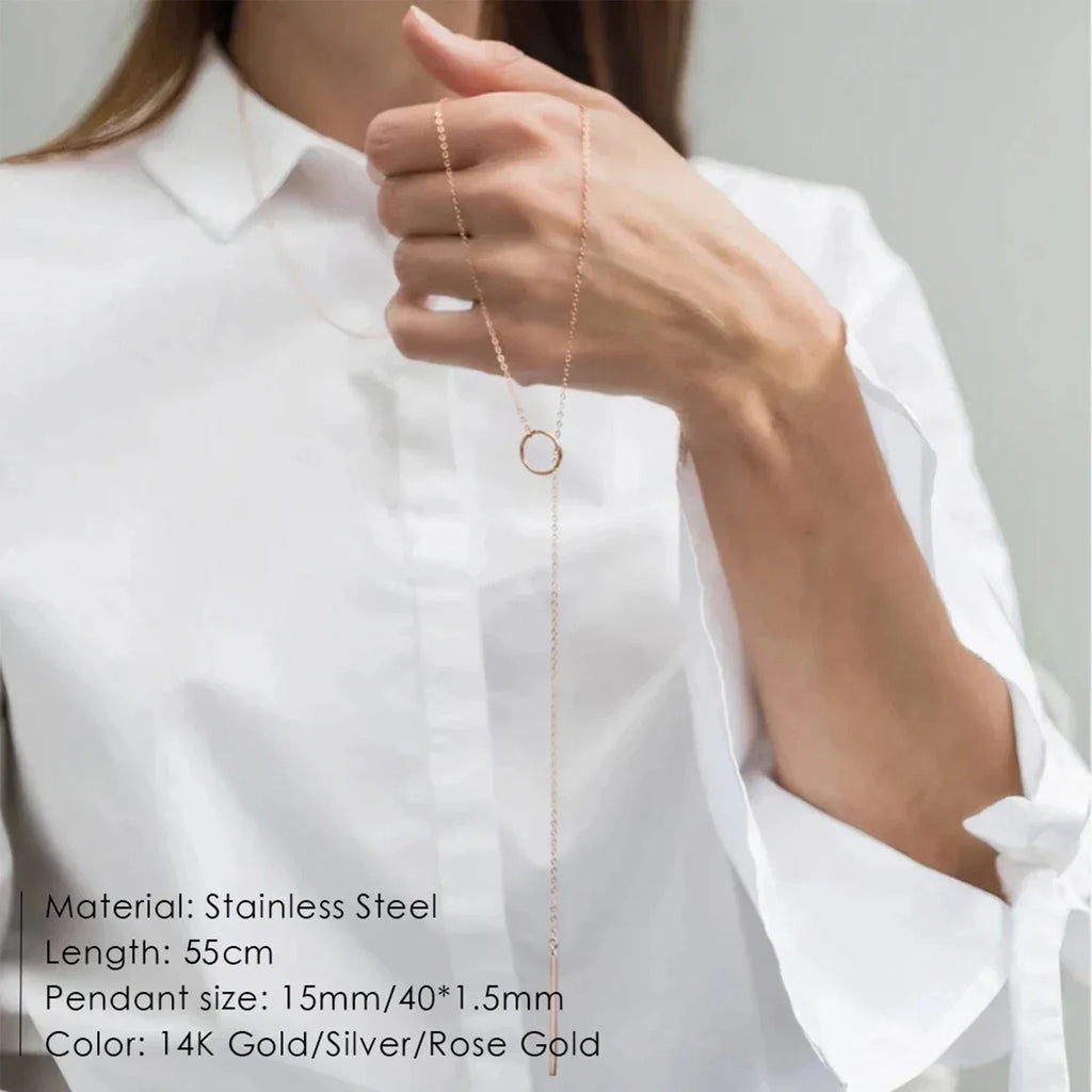 SUNIBI Fashion Stainless Steel Necklace for Woman Personality Infinity Cross Pendant Gold Color Necklaces on Neck Women Jewelry Vera Lux