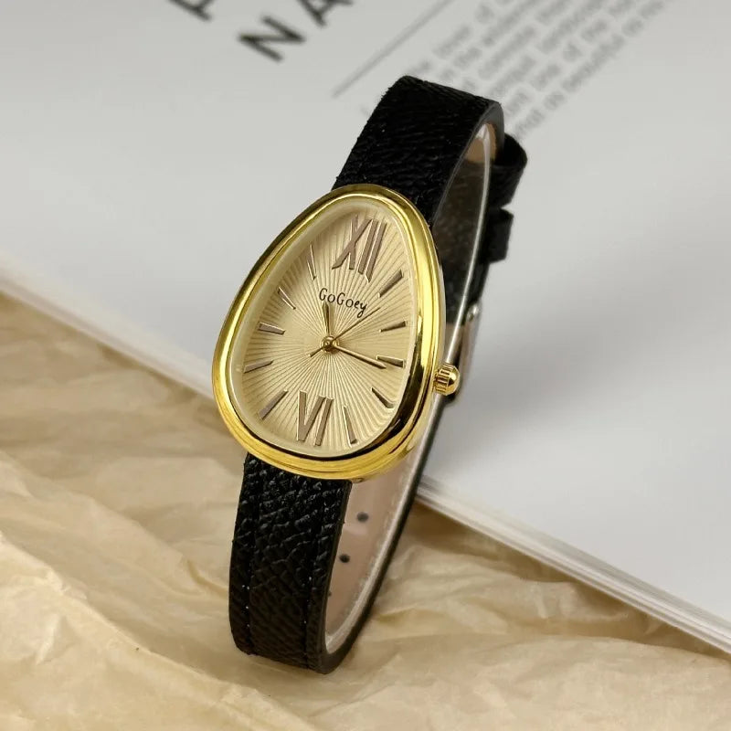 Famous Brand Women Quartz Watch Luxury Gift Ladies Snake Head Female Watch Fashion Red Leather Strap Wristwatch Dropshipping Vera Lux