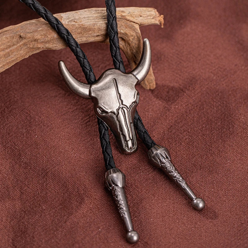 1Pcs Men's Long Necklace Pendant Bullhead Western Cowboy Elements Creative Styling Adjustable Chain Necklace Pendant Vera Lux