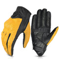Leather Gloves Retro Biker BikerZoneZ