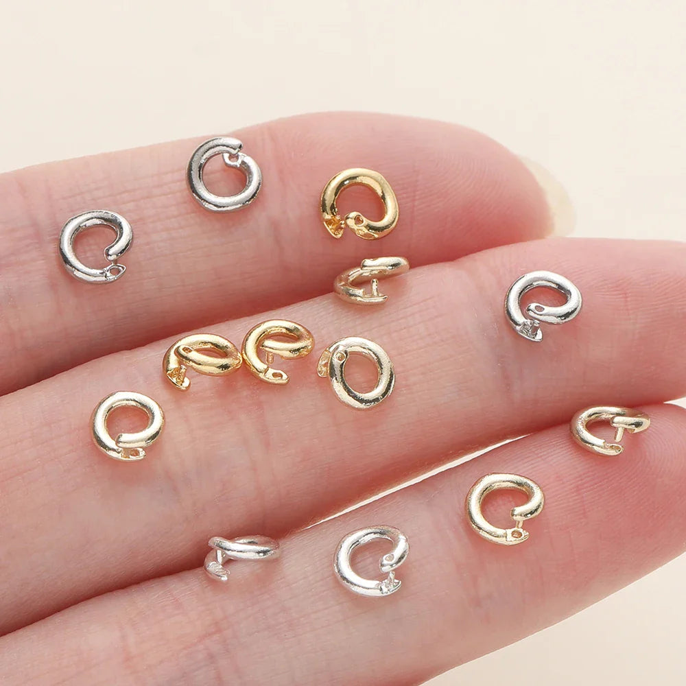 10Pcs/Pack 14/18K Gold Color Plated Open Jump Rings Split Rings Connector For Necklace Bracelets Jewelry Making Accessories Vera Lux