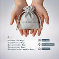 Custom Link Jewelry Drawstring Bags Personalized Logo Printed Pouches Velvet Jewellery Packaging Sack Wedding Favor Bags Vera Lux