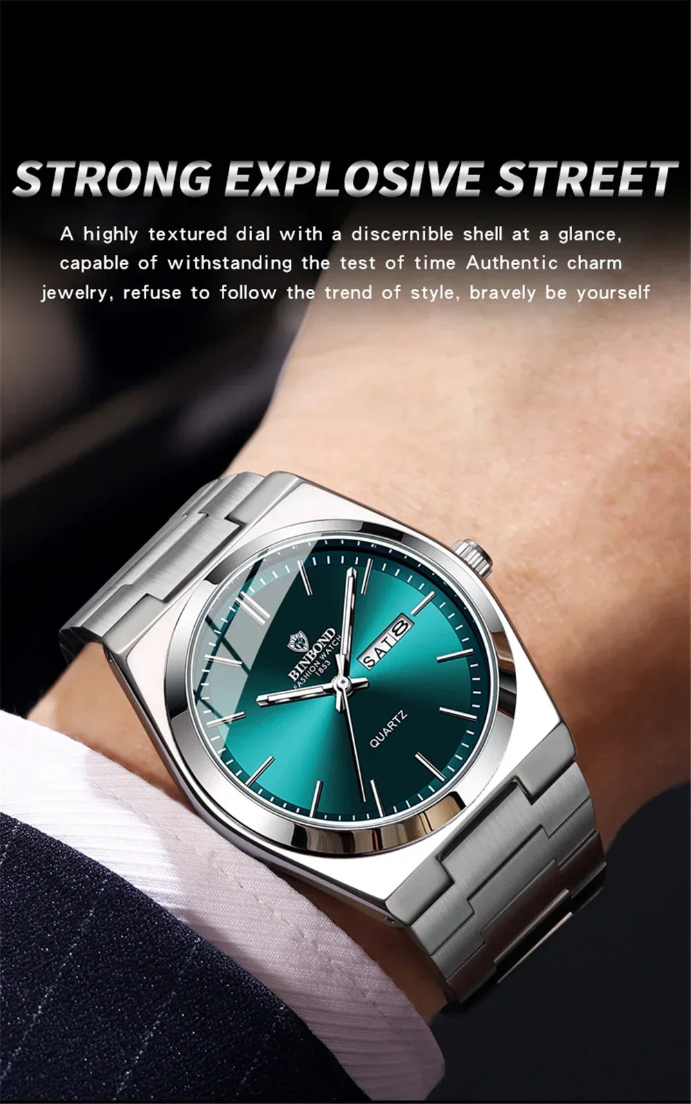 New Casual Business Fashion Quartz Wristwatches Movement Silver Clock Men Luxury Watch Automatic Watches Mens Gifts Reloj Hombre Vera Lux