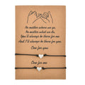 2 PCS Vintage Card Set Simple and Fashionable Popular Copper Love Adjustable Friendship Bracelet Valentine's Day Jewelry Vera Lux