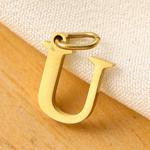 10PCS 26 Letters Stainless Steel Cut Alphabet Pendant for DIY Woman Necklace Ladies Jewelry Accessories Wholesale Dropshipping Vera Lux