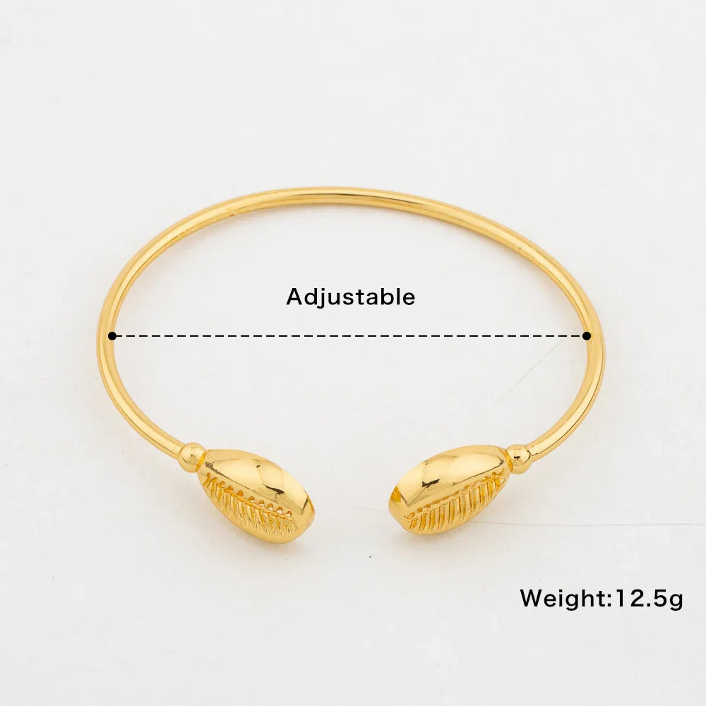 Gold Color Cuff Bangle Set for African Women Exquisite Charm Bangle New Design Hand Bracelet Jewelry Set Accessories wholesale Vera Lux