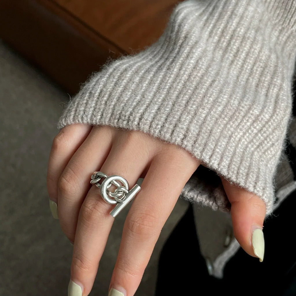 New in 925 Sterling Silver Round Ring Adjustable Rings For Women Men Engagement Aesthetic Luxury Jewelry Wholesale Jewellery Vera Lux