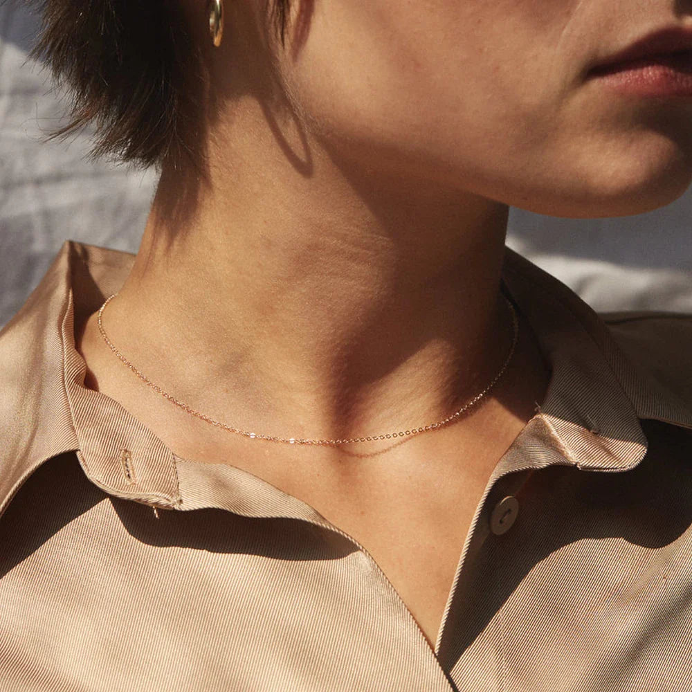 Fine Chain Necklace Stainless Steel Gold Color Pendants Short Long Statement Women Colar Gift Stainless Steel Jewelry Wholesale Vera Lux