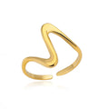Stainless Steel Rings for Women Waterproof Open Gold Color Ring Wedding Couple Band Jewelry Gifts Free Shipping Items anillos Vera Lux