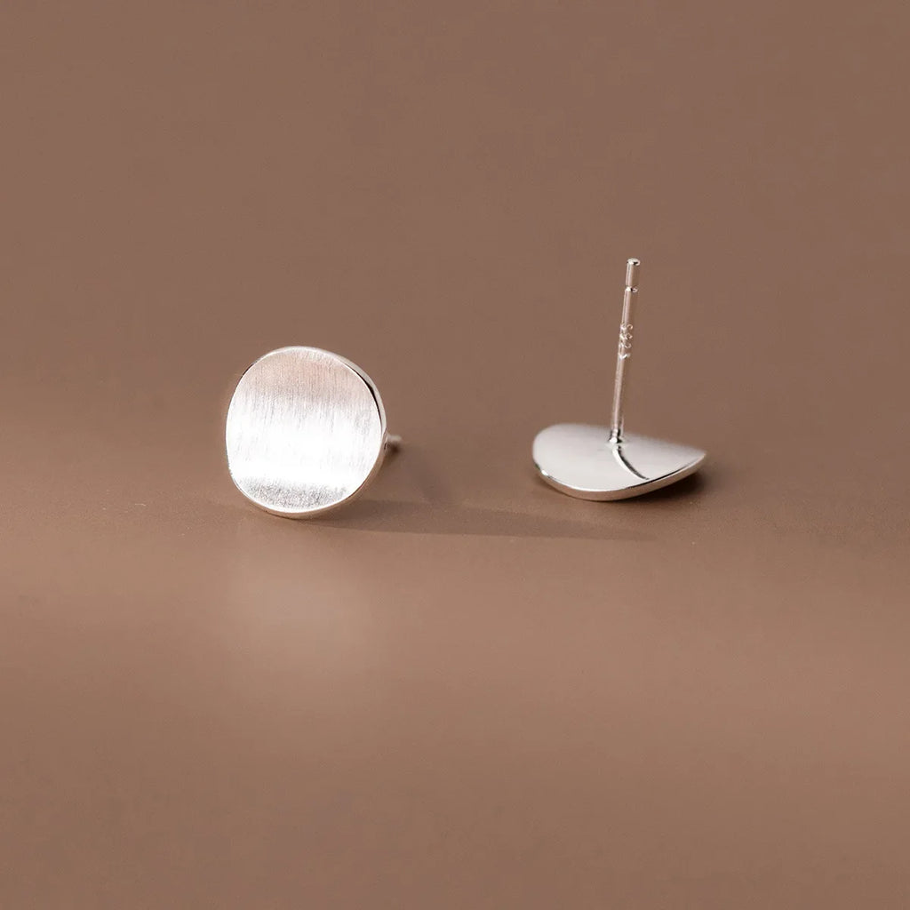 925 Sterling Silver Frosting Round Piercing Stud Earrings For Women Wedding Engagement Jewelry Wholesale Accessories Jewellery Vera Lux
